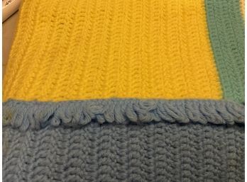Blue And Yellow Oversized Lap Afghan