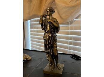 Very Heavy Metal Lady Statue Poss Brass
