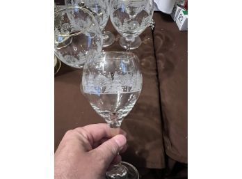 6 Tall Wine Glasses