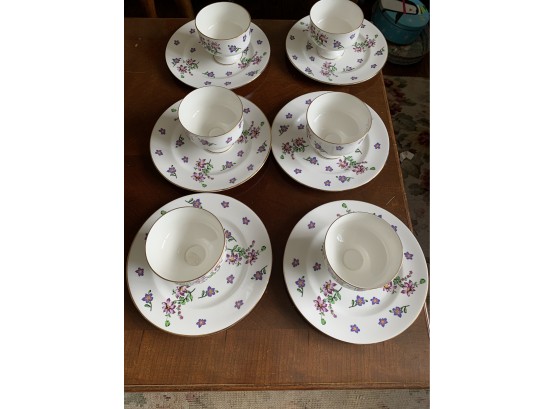 6 Place Setting Of Soup And Sandwich Plates
