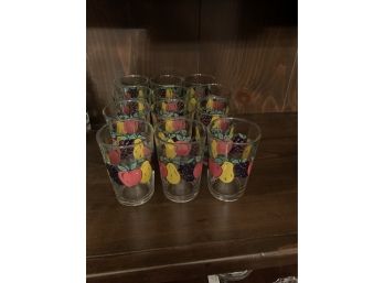 Set Of 12 Fruit Glasses