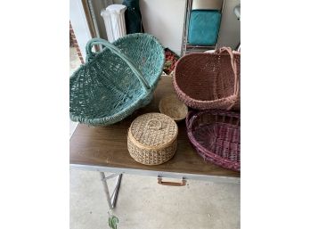 Basket Lot And Foliage
