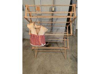 Drying Rack With Clothes Pin Bag