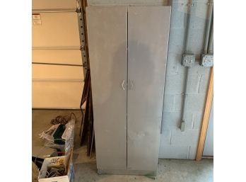 Nice Metal Cabinet Painted Gray
