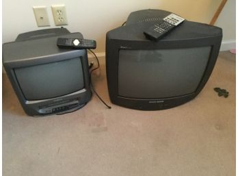 Two Portable Televisions