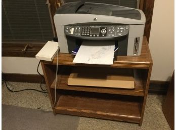 Nice Hp Pinter And Fax Machine With Cart .