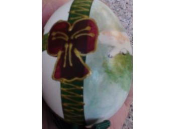 CHRISTMAS TREE DECORATION REAL EGG HAND PAINTED AUSTRIA BRAND NEW