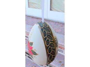 CHRISTMAS TREE DECORATION REAL GOOSE EGG HAND PAINTED AUSTRIA BRAND NEW