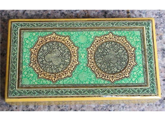 NEW HAND PAINTED KASHMIR LACQUER BOX