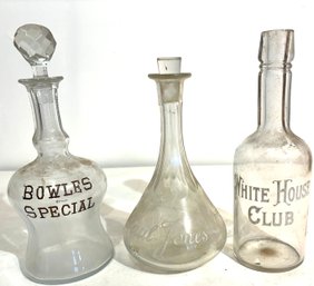 Bowles Special, Paul Jones, And White House Bottles