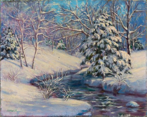 J.B. Kahill, Am. 1882-1957, Winter Stream