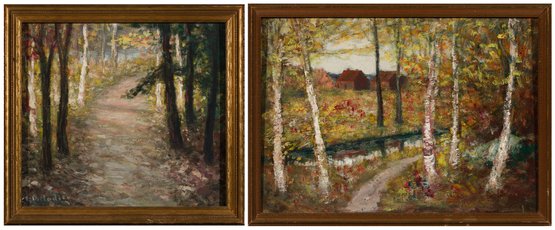 Charles E. Duncan Rodick, Am./Can. 1874-c.1940, Two Works: Forest Paths