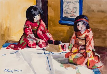 Emily Muir, Am. 1904-2003, 'The Japanese Dolls' 1929