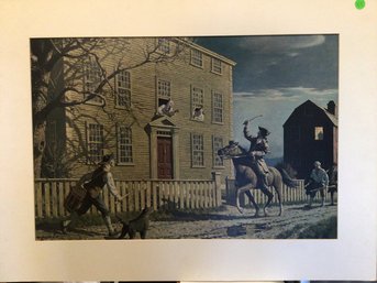 Aiden Lassell Ripley, Am. 1896-1969, Paul Revere Warns Captail Isaac Hall