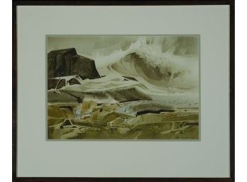Robert Eric Moore (Am./Maine 1927 - 2006) - Watercolor Seascape