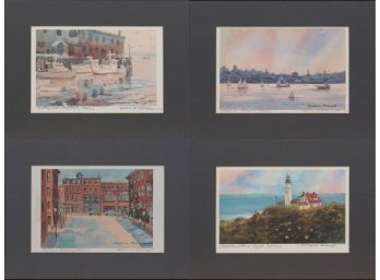 David Clough (Am. 20th-21st Century) - Four Prints Of Portland, Maine