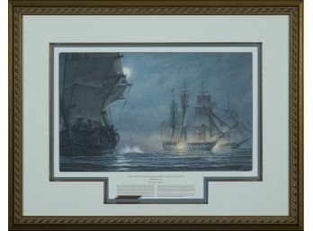 William Gilkerson (Am./Can. 1936-2015) - USS Constitution Defeating Hms Cyana And Levant