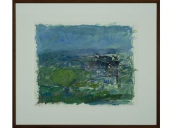 David Von Schlegel (Am. 1920-1992) - Untitled Watercolor Landscape, 1964