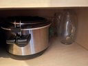 Kitchen Cupboard Appliance Lot Fryer Electric Skillet Crockpot And More