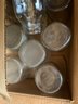 Box Lot Of Vintage Glass Canning Jars - Kerr & Ball