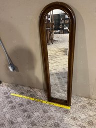 Wood Framed Vintage Curve Top Mirror