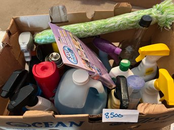 Box Lot Of Cleaning Supplies