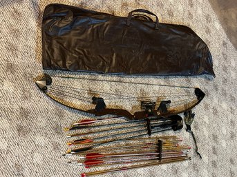 Vintage Bear Compound Bow And Arrows