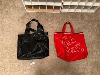 Travel Bag Beach Tote Bags Red And Black