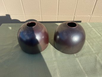 Pair Of Ceramic Bee Hive Vases Made In Japan