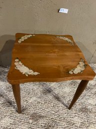 Small Vintage Table With Floral Appliqu