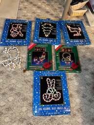 Lot Of Seven Light Up Christmas Window Decorations