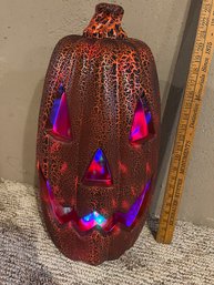 Light Up Battery Operated Pumpkin Decoration - Works!