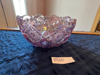 Lavender Vintage Glass Patterned Bowl