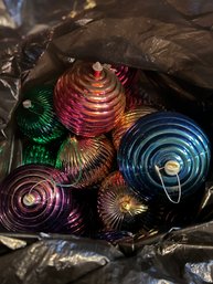 Large Lot Of Outdoor Oversized Plastic Christmas Bulbs