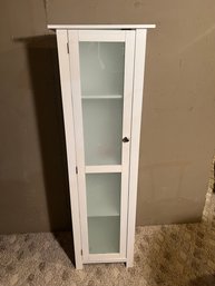 Tall White Pantry Cabinet With Glass Door