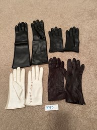 Women's Gloves Lot Leather Vintage