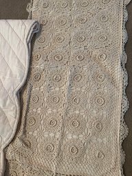 Crocheted Pillow Cases & Matching Quilt