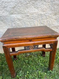 Antique 19th Century Chinese Hardwood Stool Rectangular Table