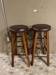 Pair Of Two 30 Inch Matching Padded Bar Stools