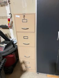 Metal Locking Four Drawer File Cabinet With Keys!
