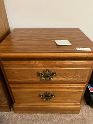 Carolina Furniture Bedside Oak Table Chest - Two Drawer