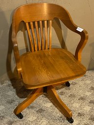 Antique Murphy Wood Office Chair