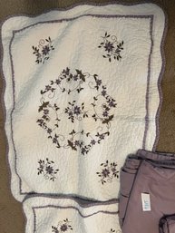 Embroidered Pillow Shams & Sheet Set
