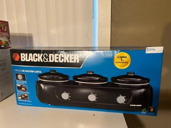 Black & Decker Three Pot Slow Cooker - New In Box!