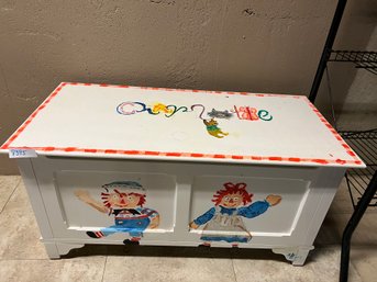 Hand Painted Toy Chest / Box With Toys