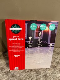 Pre-lit Spiral Christmas Tree Light Up Outdoor Decoration Inbox