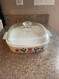 Corning Wear Corelle 'Country Festival' Covered Casserole A-10-B / Lid A-12-C