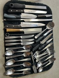 Lot Of Knifes And Other Utensils