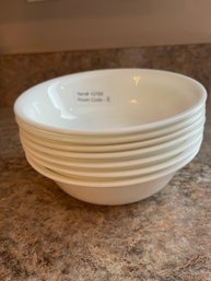 7 White Corelle Cereal Bowls