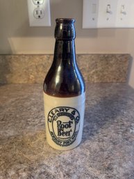 C. Leary & CO. Old Fashioned Root Beer Newbury Port MASS. Stoneware 8'' Bottle